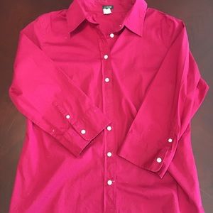 J Crew Factory. Magenta button down shirt. Size XL